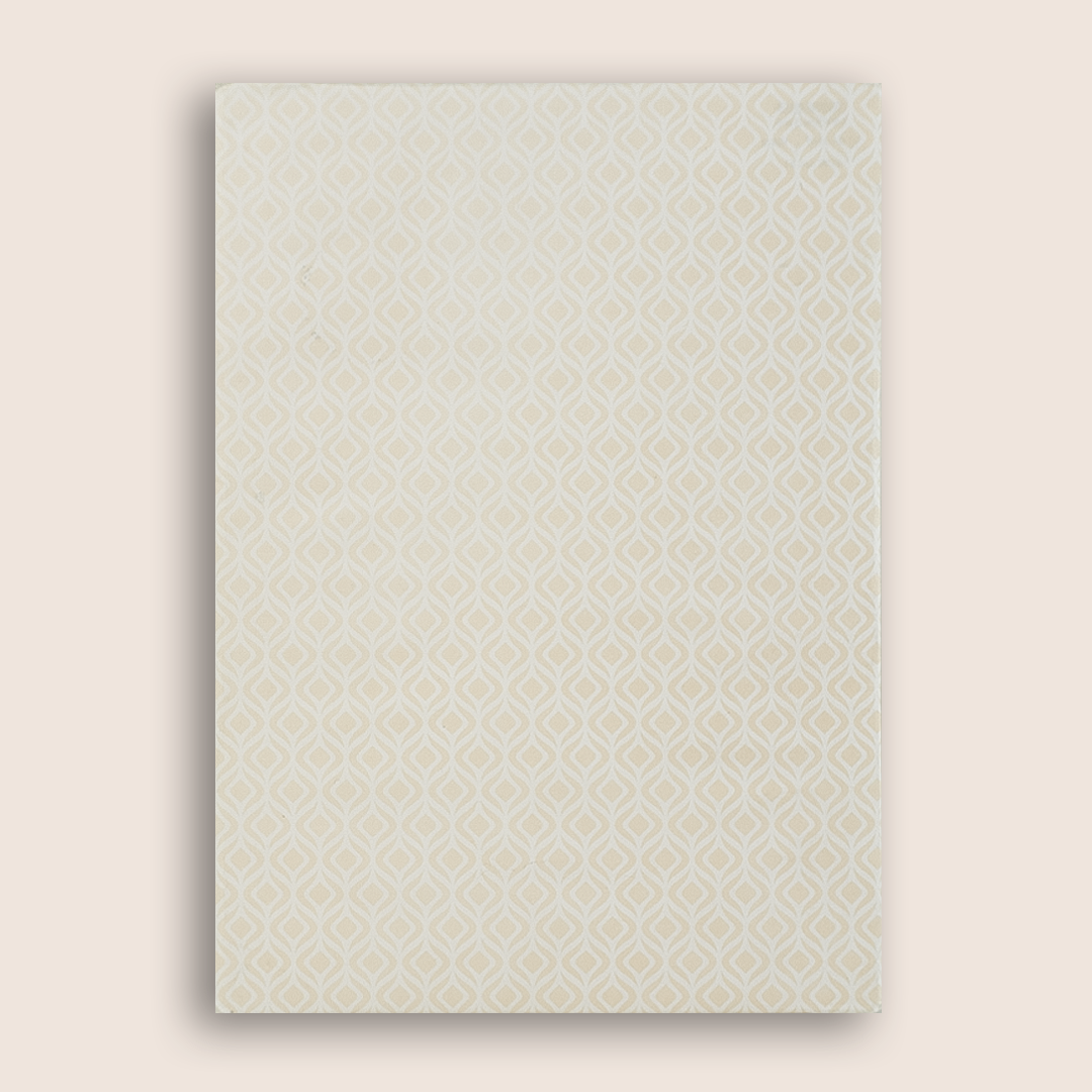 White Gold Floral Wedding Invitation Card-KNCWP456