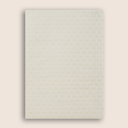 White Gold Floral Wedding Invitation Card-KNCWP456