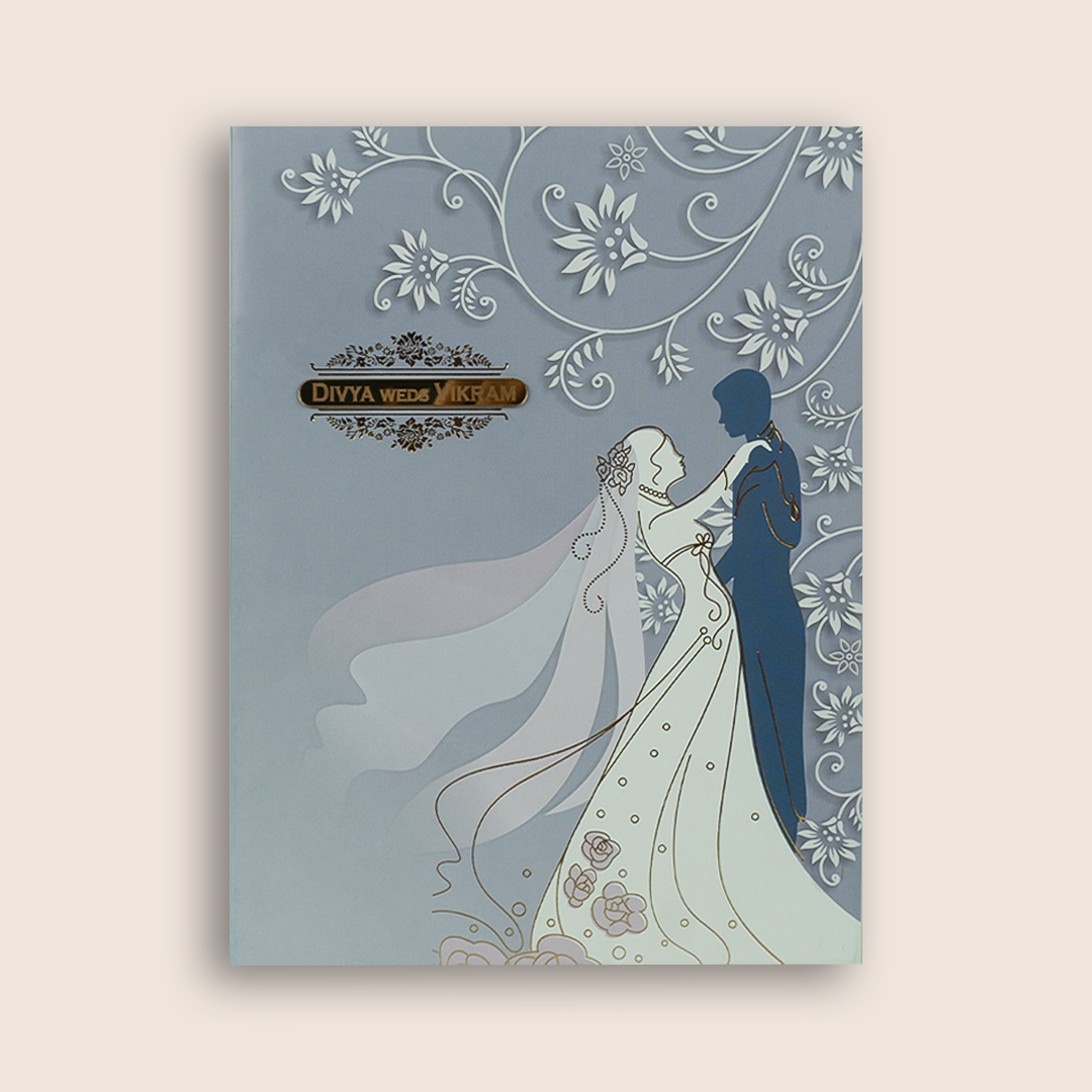 Purple Couple Classic Invitation Card-KNKC4065