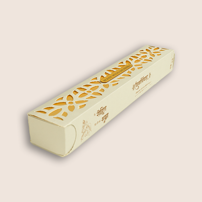 Grey Laser Cut Floral Scroll Box Card - KJPS2923