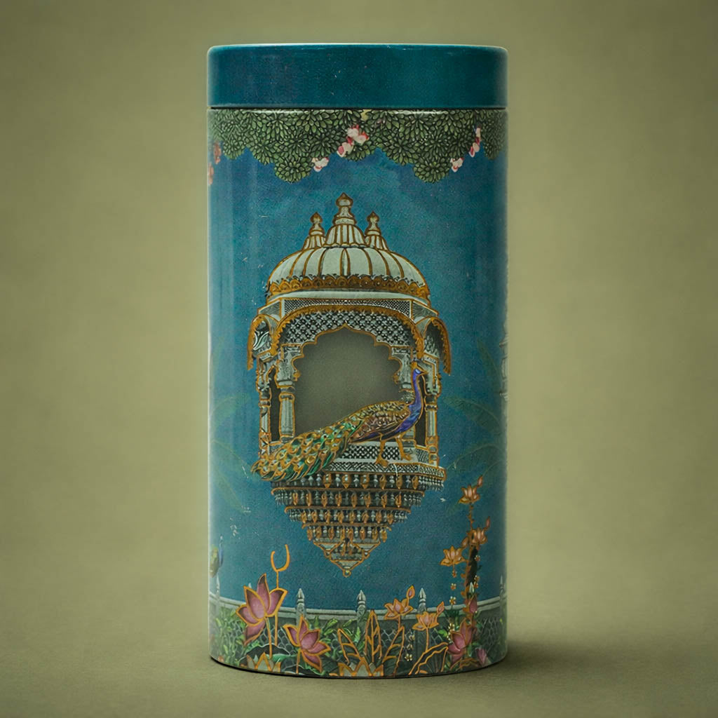 Blue Peacock Palace Return Tin Gift-GNT9909