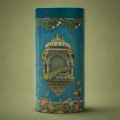 Blue Peacock Palace Return Tin Gift-GNT9909