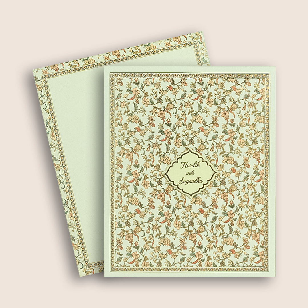 White Floral Premium Invitation Card - KAA05230