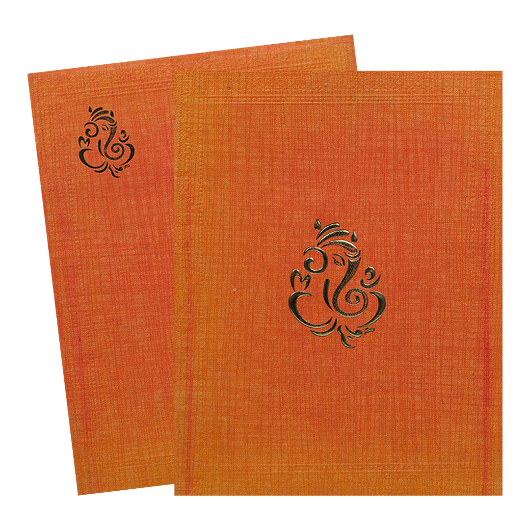 Orange Metallic Wedding InvitatioN-KNK50013
