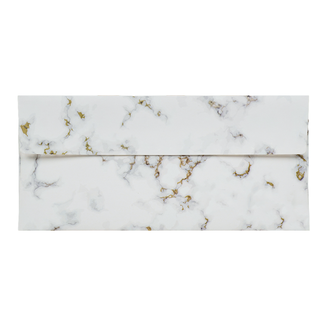 White Marble Money Envelope -  KRCE3650