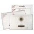 White Ganesha Floral Padded Wedding Card-KSH73530