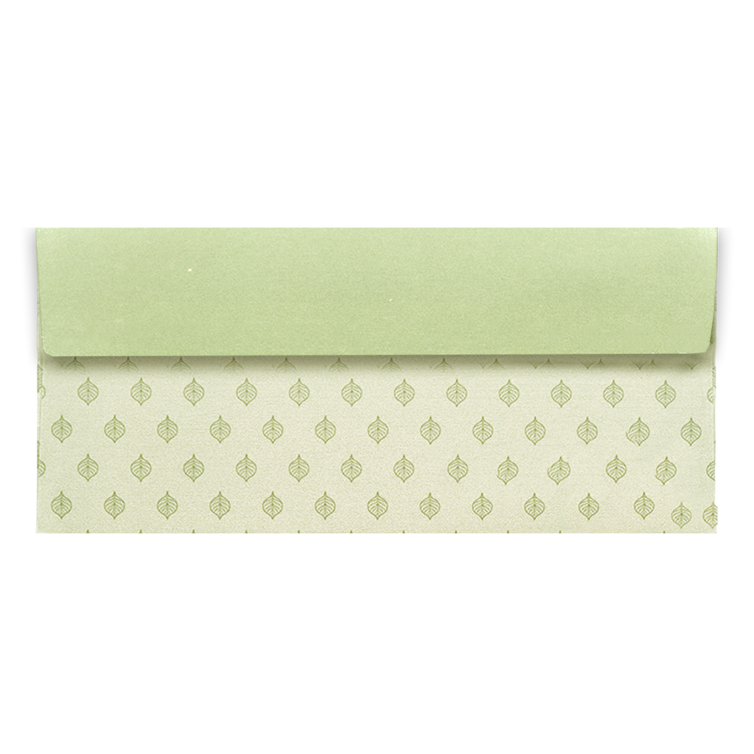 Cream Leaf Pattern Money Envelope - KRCE4100