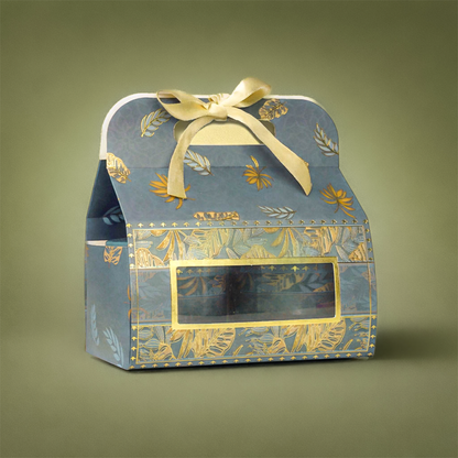 Blue Floral Leaf Return Gift Hamper-GNBT9501