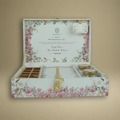 White Premium Bride Groom Luxury Invitation Box - KNLW202540