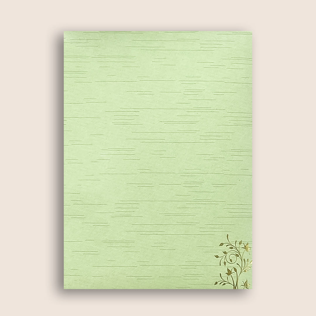 Green Floral Door Style Wedding Invitation - KNT2701GN