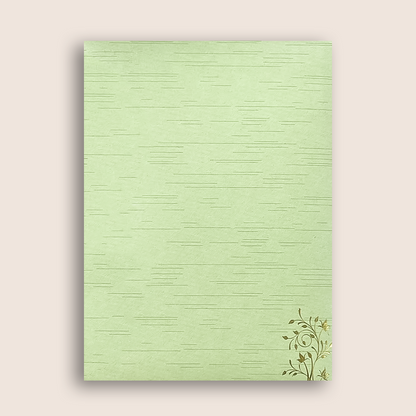 Green Floral Door Style Wedding Invitation - KNT2701GN