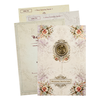 Lavender Floral Wedding Card-KNBL1703