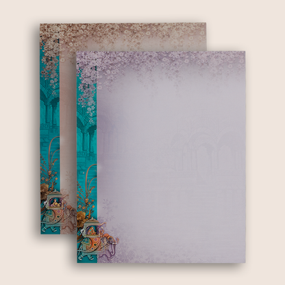 Blue Royal Bride Groom Door Style Wedding Card - KAA05090