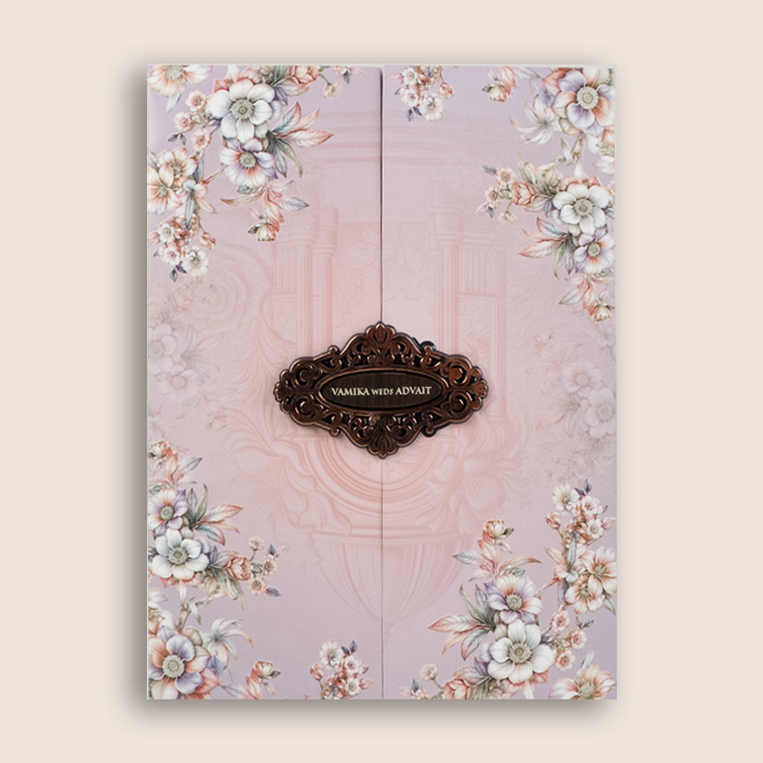 Pastel Lavender Door Style Wedding Invitation - KVN08120