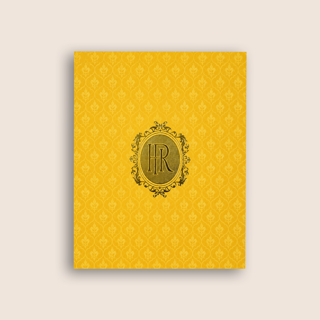 Gold Premium Door Style Luxury Invitation Box - KNLW202562
