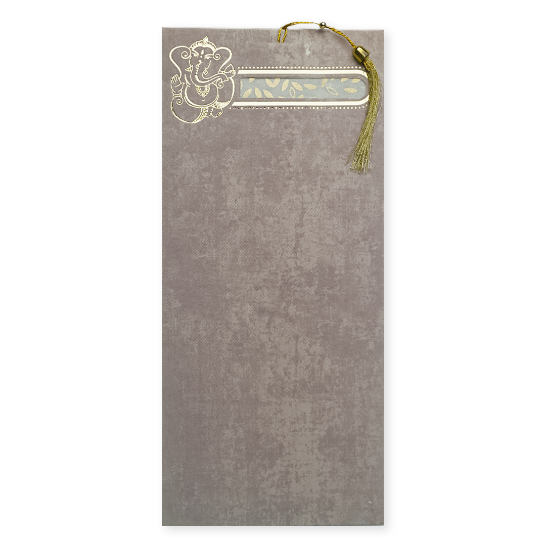 Lavender Single Sheet Wedding Card- KNPD1304