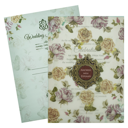 Vellum Floral Wedding Card-KJTS3634