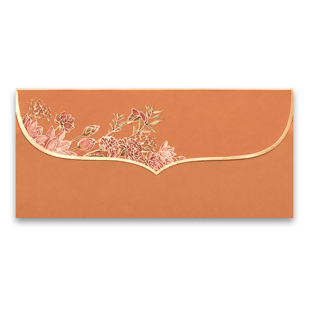 Orange Floral Money Envelope - KRCE7070