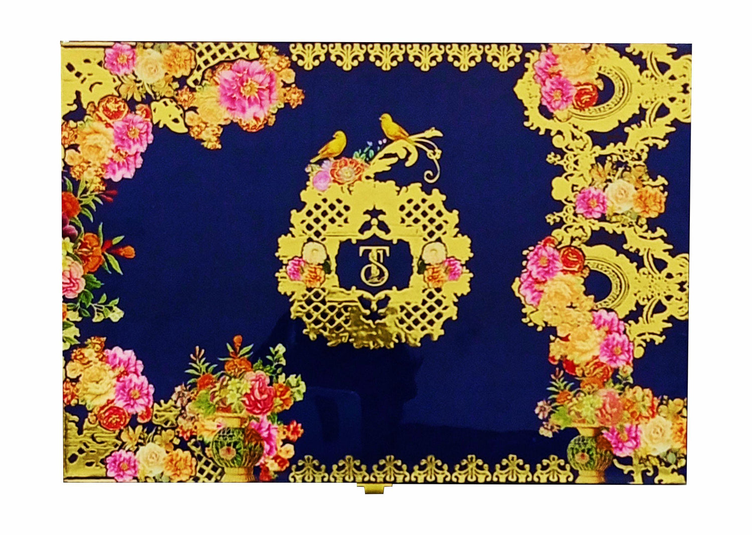 Royal Blue Ultra Premium Floral Design in Scodix-KNKUP032