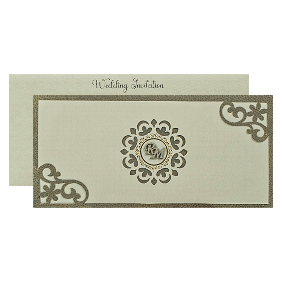 Grey Mandala Wedding Card-KSI64880