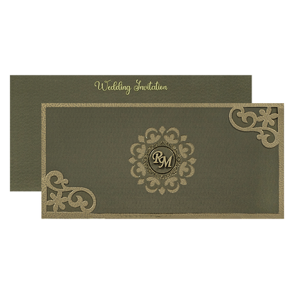 Grey Mandala Wedding Card-KSI65200