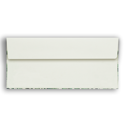 White Floral Leaf Money Envelope - KRCE4810