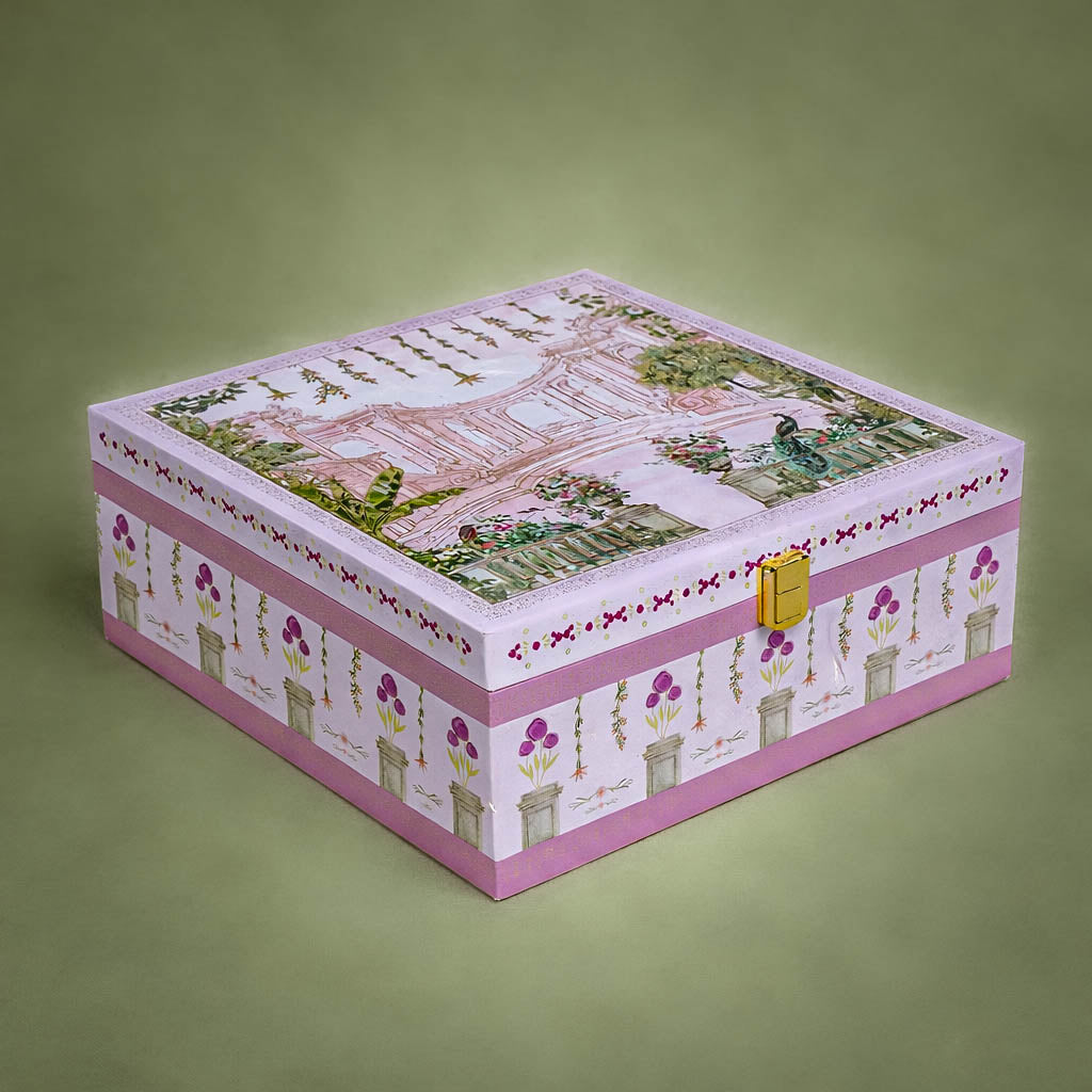 Pastel Pink Palace Luxury Sweet Jar Box-KBX10106