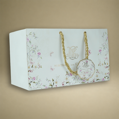 Cream Premium Floral Luxury Invitation Box - KNLW202534