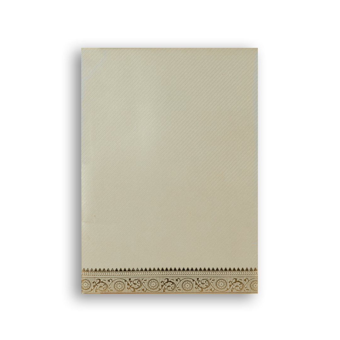 White Ganesha Invitation Card-KNKTW026