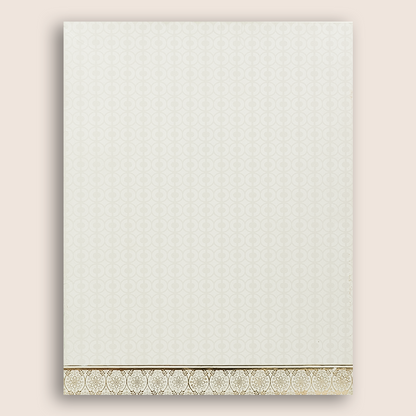 White Embossed Floral Invitation Card-KNK4106W