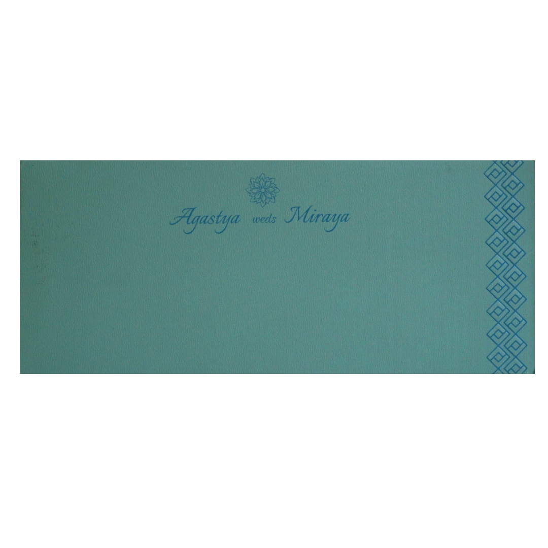 Azure Blue Design Wedding Card-King of Cards