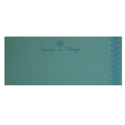 Azure Blue Design Wedding Card-King of Cards