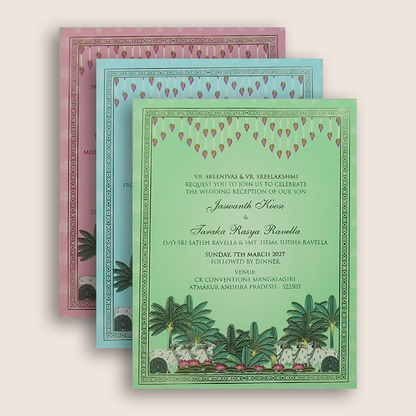 Maroon Premium Balaji Padmavathi Luxury Invitation - KNLW202570