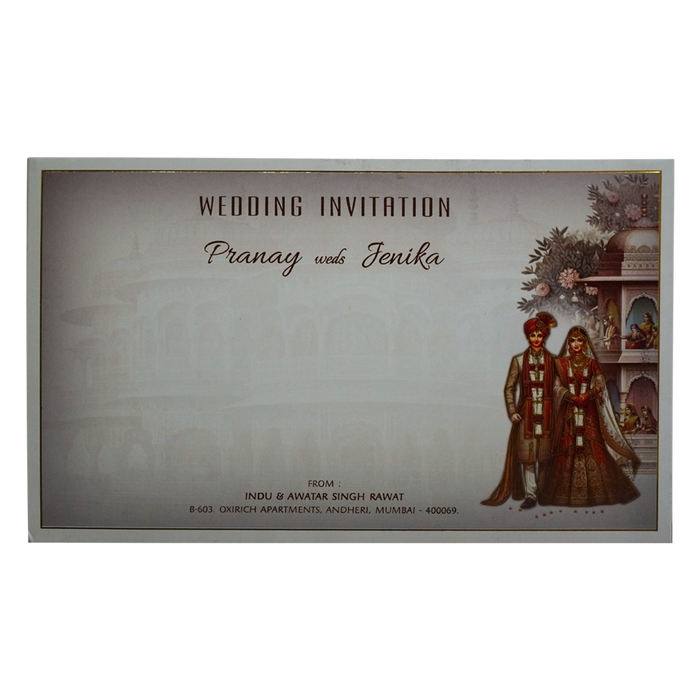 Grey Royal Wedding Padded Card-King of Cards