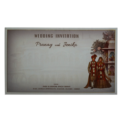 Grey Royal Wedding Padded Card-King of Cards