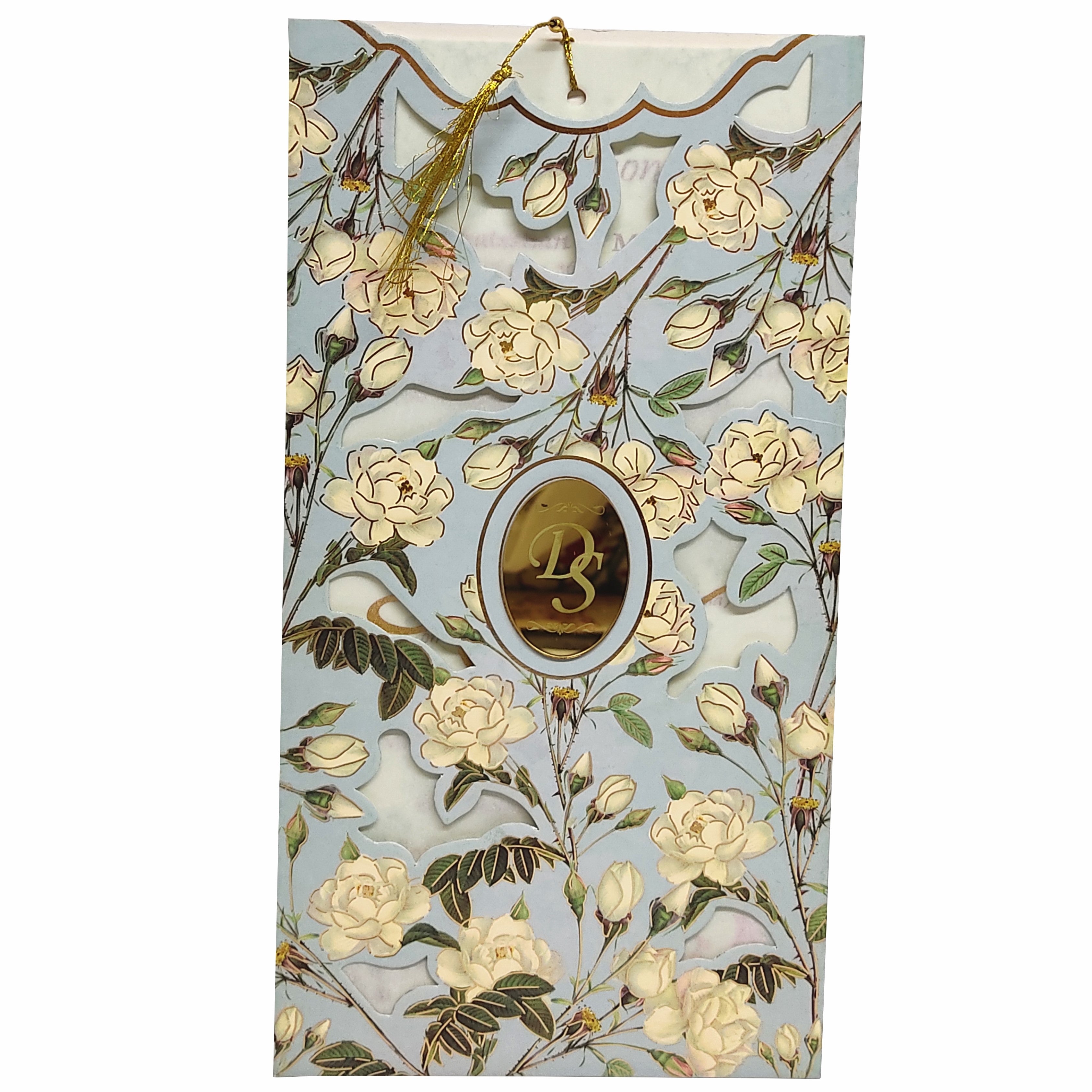 Green Laser Cut Invitation Card-Knp7006g-King of Cards