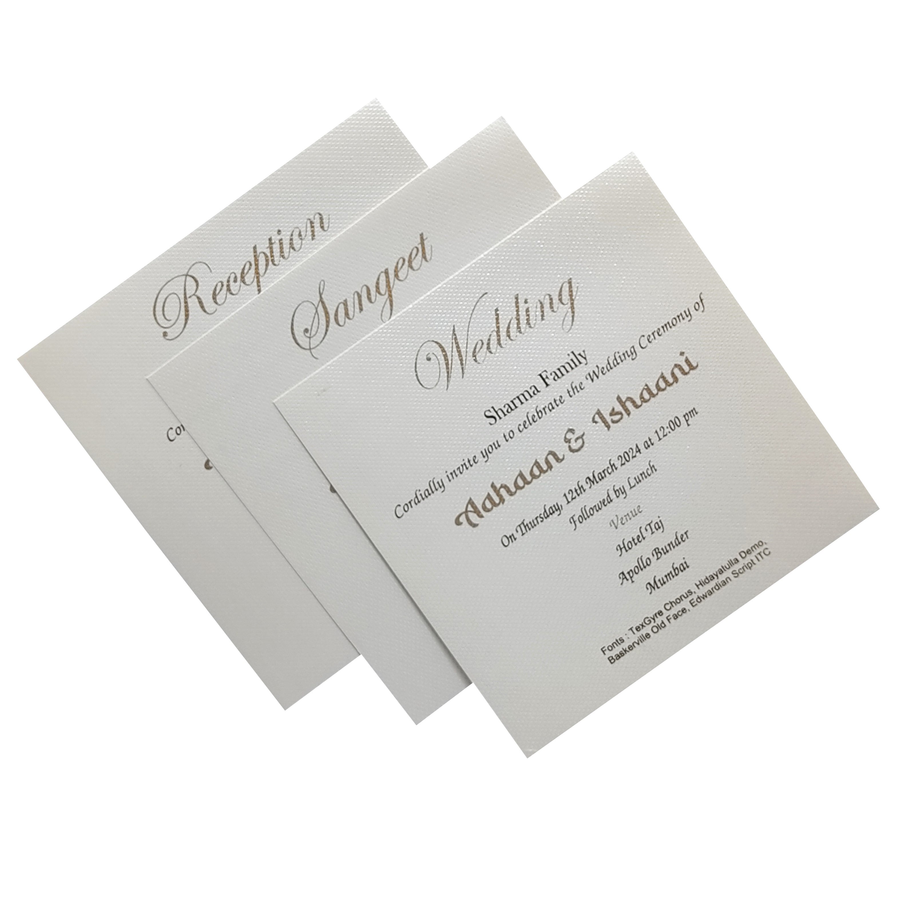 Grey Texture Caricature Invitation Card-King of Cards