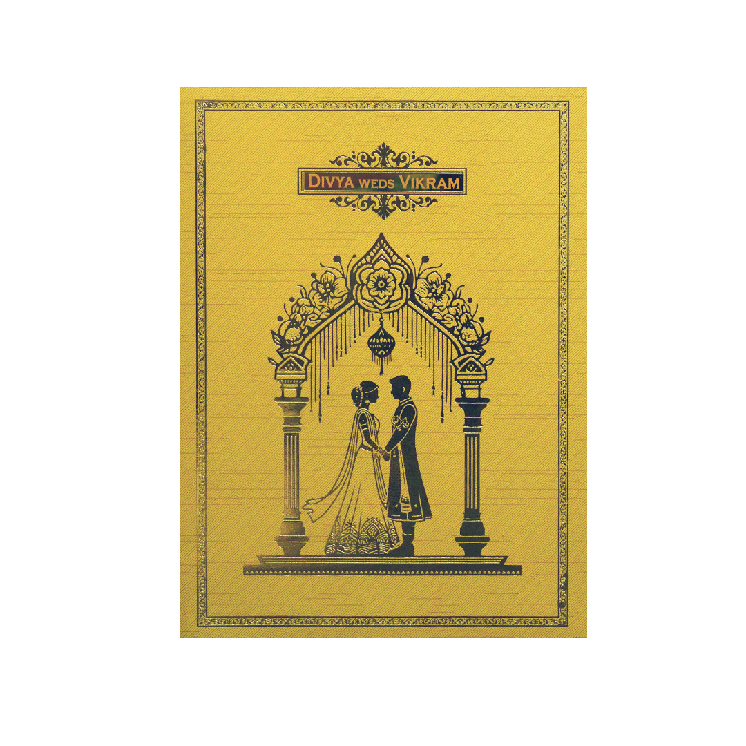 Gold Metallic Wedding Nameplate Invitation Card-King of Cards