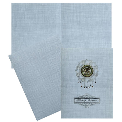 Grey Ganesha Wedding Invitation Card-King of Cards