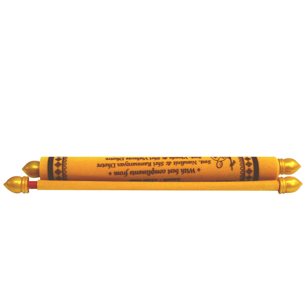 Amber Yellow Velvet Scroll Card-King of Cards