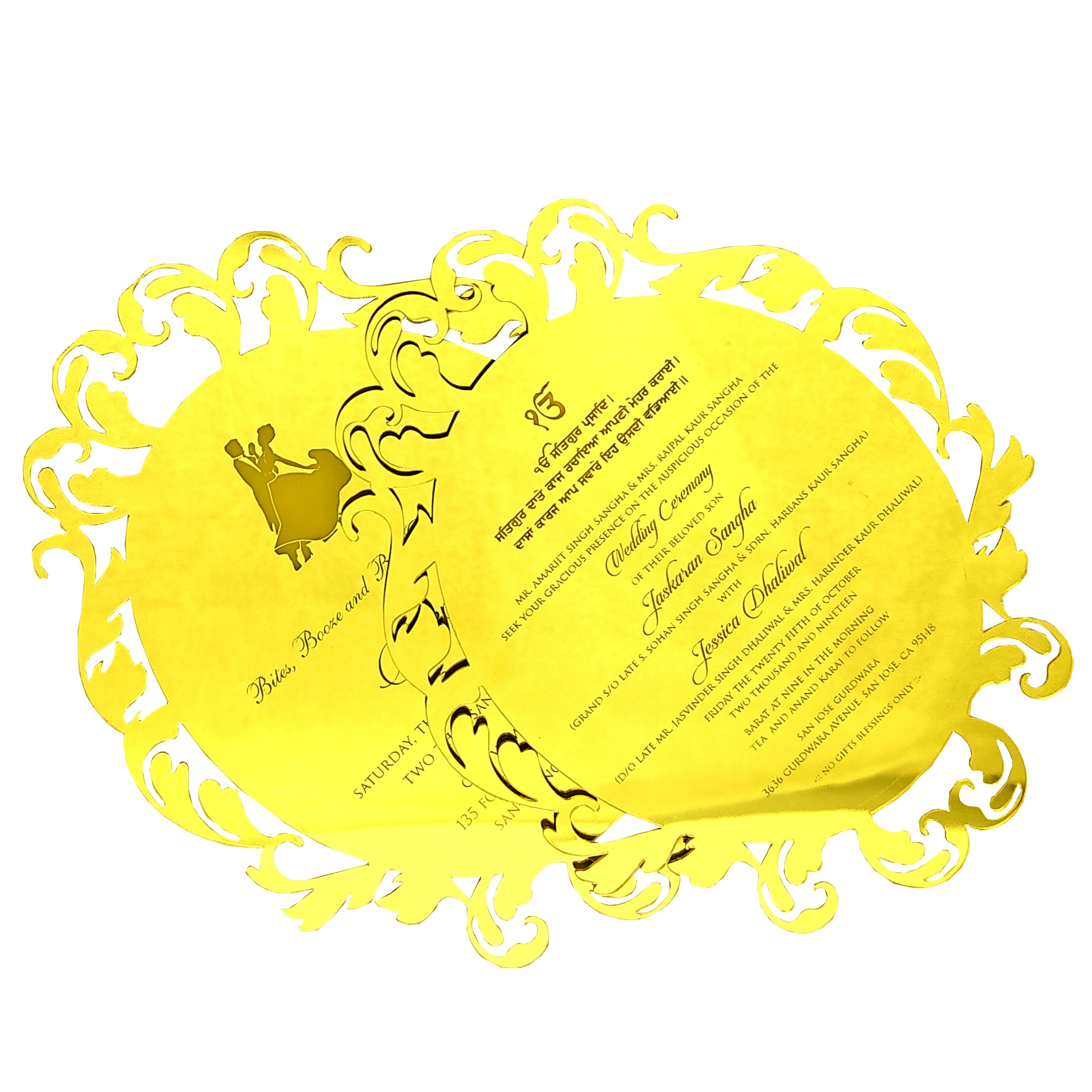 Acrylic Box Invitation Card-King of Cards