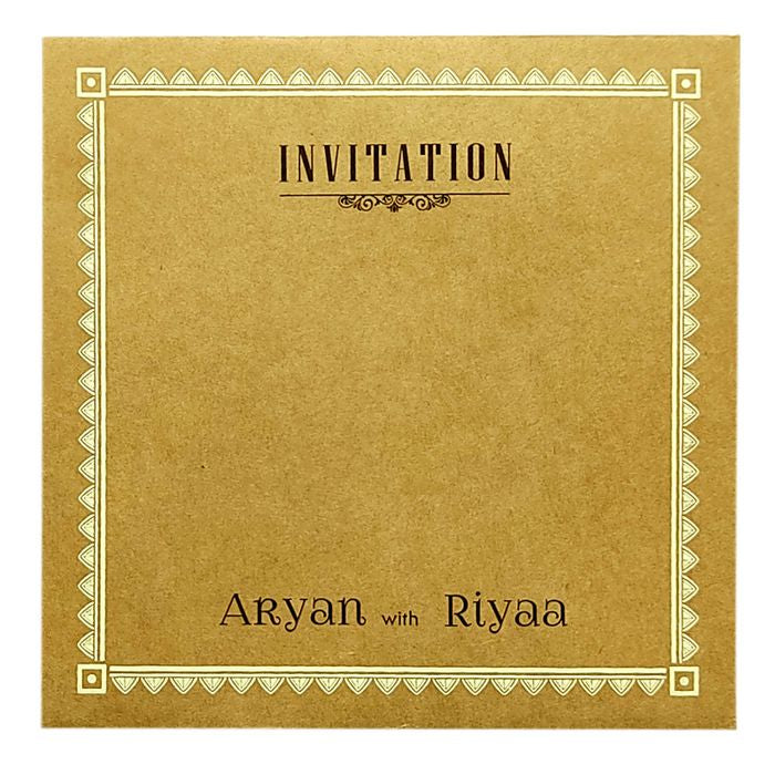 Brown Single Sheet Invitation Card-King of Cards