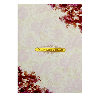 Violet Classic Designer Offset Pastel Print Wedding Invitation-KNKC4043-King of Cards