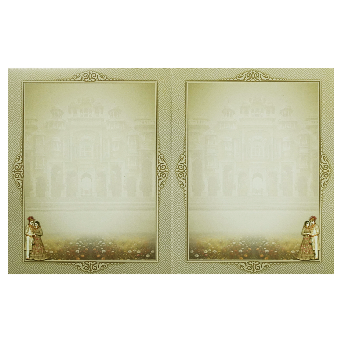 Olive Green Bride Groom Box Wedding Invitation-King of Cards