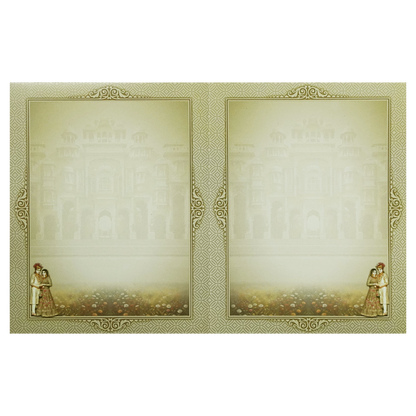 Olive Green Bride Groom Box Wedding Invitation-King of Cards