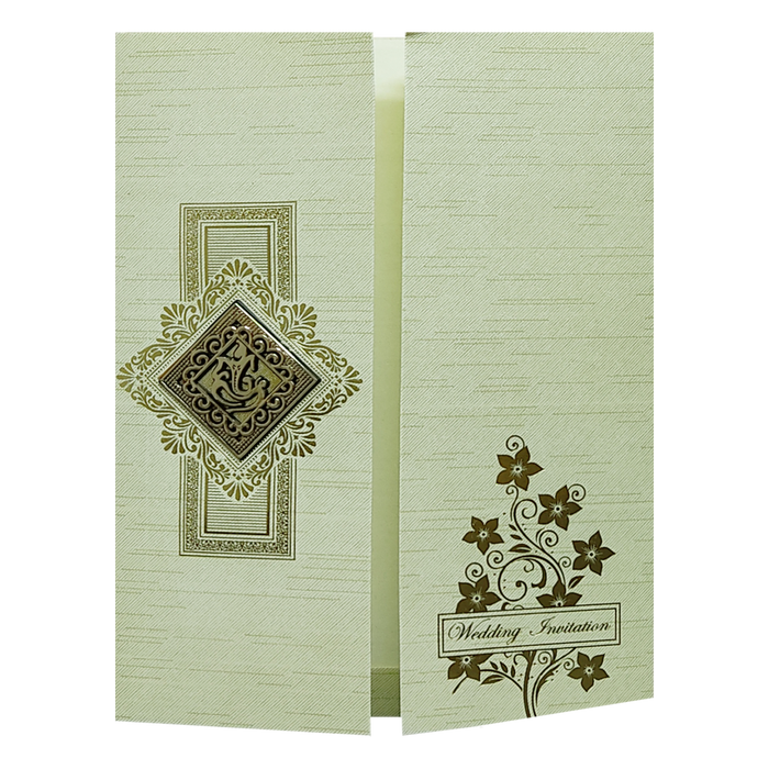 Pista Green Door Ganesha Wedding Card-King of Cards