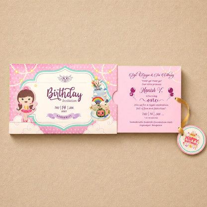 Pink Girl Birthday Card-KNKRL111