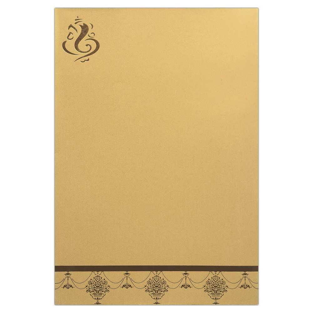 Invitation Card - Lush Purple and blue Hindu Ganesha Card-KNK1073