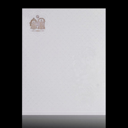 Alluring Floral Theme With Ganesha Design Wedding Card - KNK1422