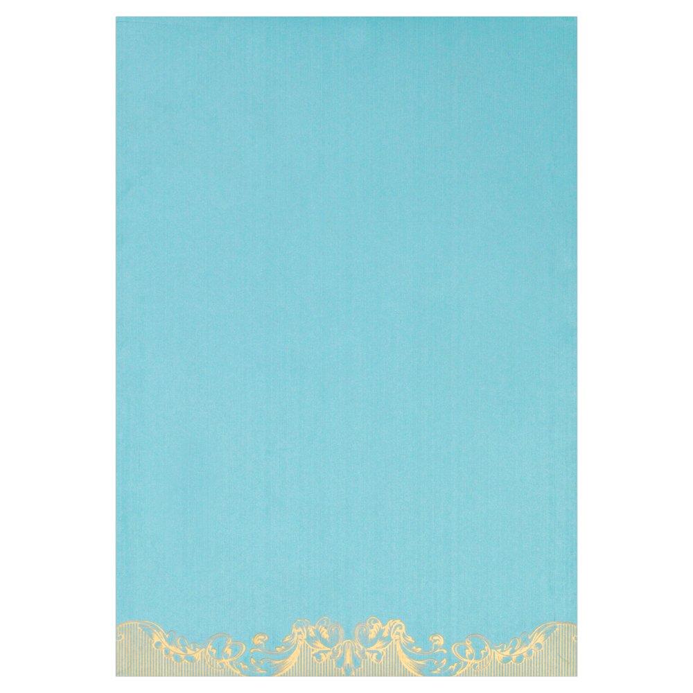 Blue Floral Wedding Invitation Card